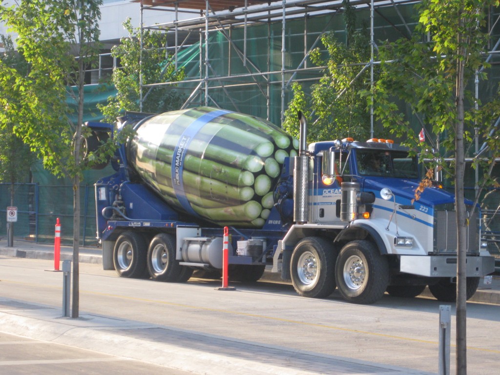 asparagus cement truck AU